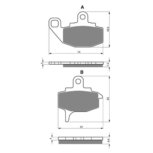 BRAKE PADS GOLDFREN GF035 - K5