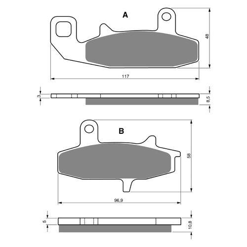 BRAKE PADS GOLDFREN GF036 - K5