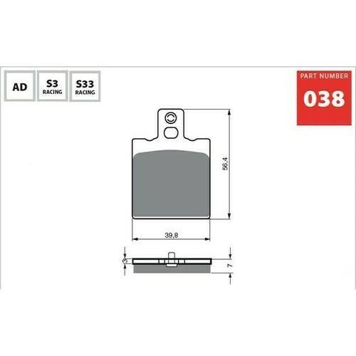Sintered Dual Sport Rear Brake Pads for Bimota SB6 1994 to 1998
