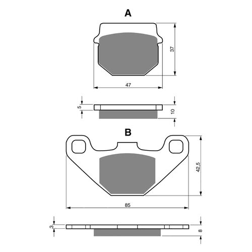 BRAKE PADS GOLDFREN GF042 - K5