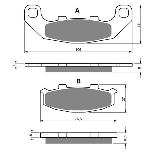 Goldfren Sintered Dual Sport Brake Pad