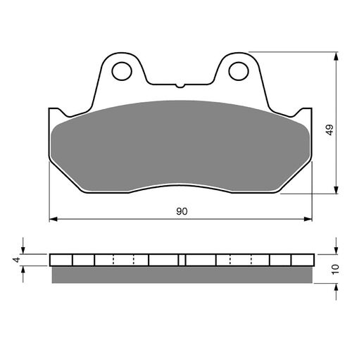 Sintered Rear Brake Pads GF050-S3 for Honda CBR1000F 1987 to 1988