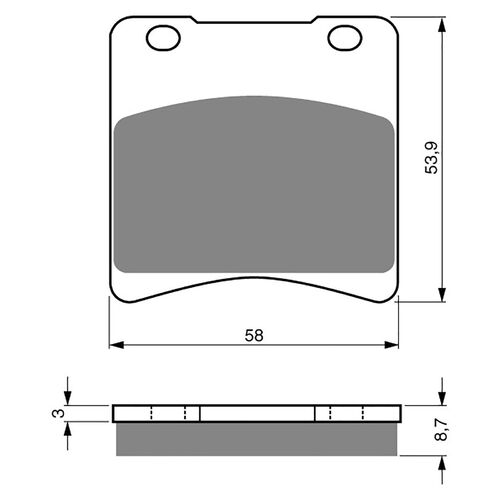 BRAKE PADS GOLDFREN GF085 - S3