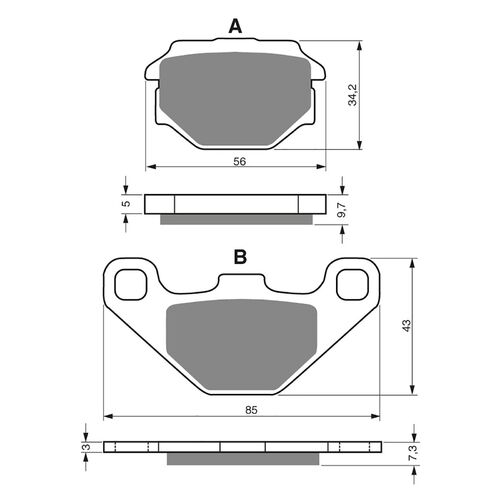 BRAKE PADS GOLDFREN GF094 - S3