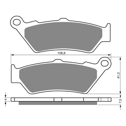 Rear Brake Pads Goldfren GF106 - S3