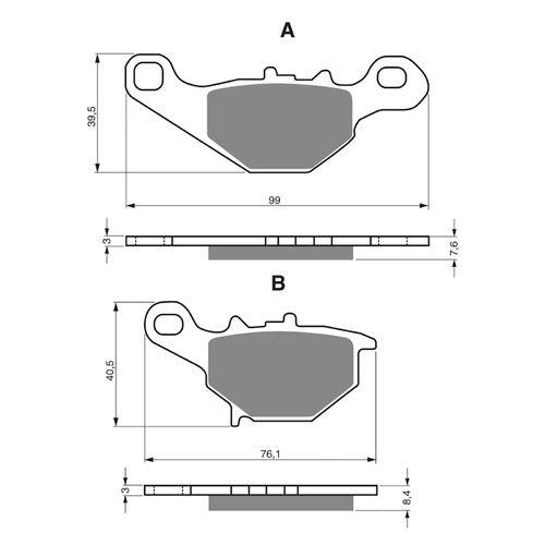 Front Brake Pads Goldfren GF109 - K5