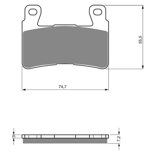 Front Goldfren Sintered Road Brake Pad