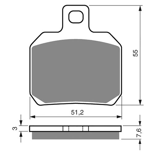 Rear Brake Pads Goldfren GF152 - S3