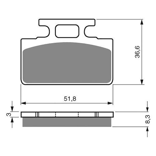 Front Brake Pads Goldfren GF161 - S3