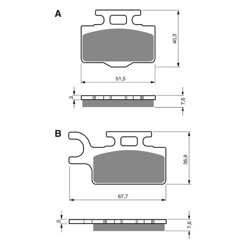 BRAKE PADS GOLDFREN GF167 - S3