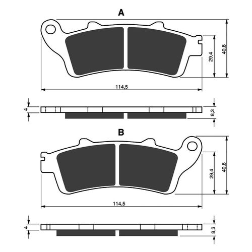 Rear Brake Pads Goldfren GF178 - S3