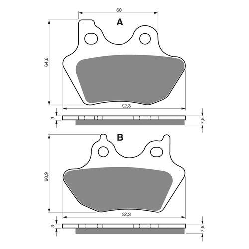 BRAKE PADS GOLDFREN GF181 - S3