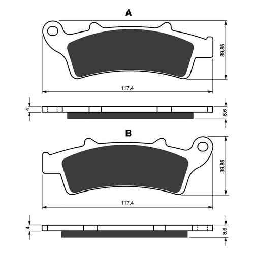 Front Brake Pads Goldfren GF193 - S3
