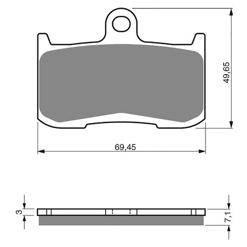 Front Brake Pads Goldfren GF207 - S3