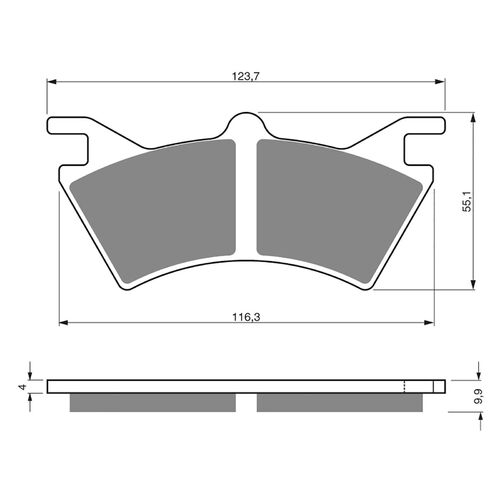 BRAKE PADS GOLDFREN GF208 - K5