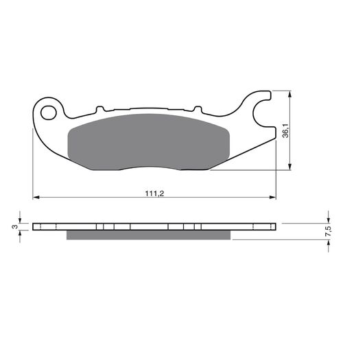 Front Brake Pads Goldfren GF210 - S3