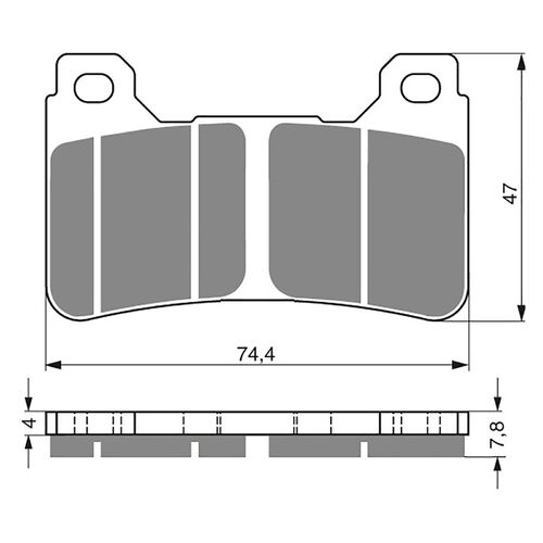 Front Brake Pads Goldfren GF214 - S33