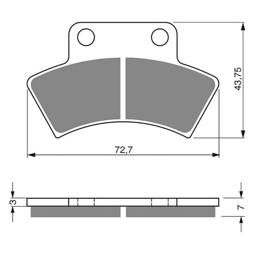 Park Brake Pads Goldfren GF216 - K5