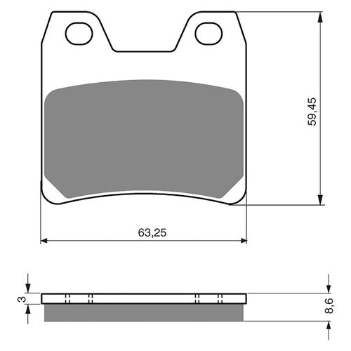 Rear Brake Pads Goldfren GF222 - S3
