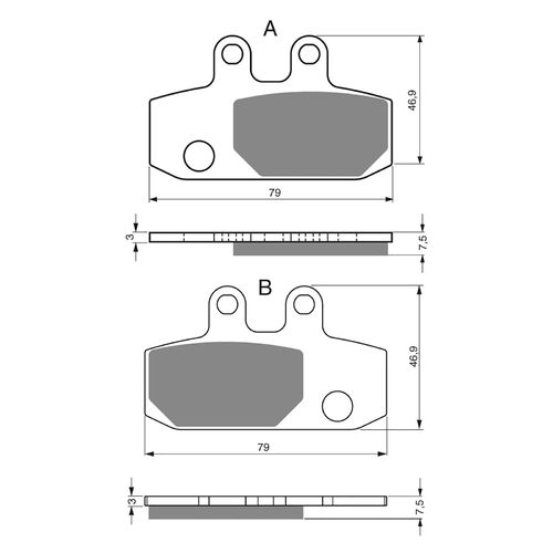 BRAKE PADS GOLDFREN GF223 - S3
