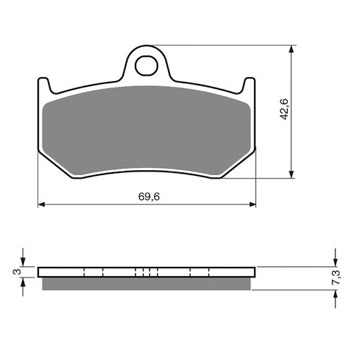 Rear Brake Pads Goldfren GF235 - S3