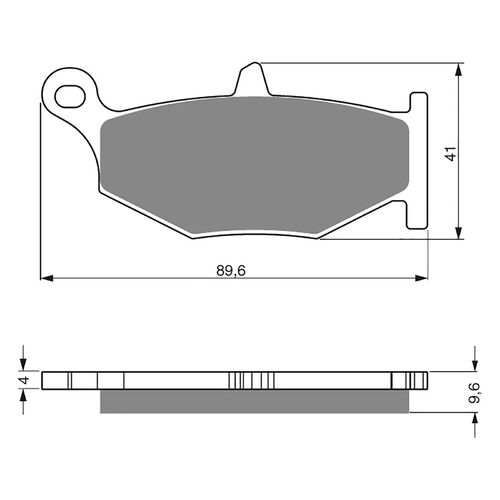 Rear Brake Pads Goldfren GF241 - S3
