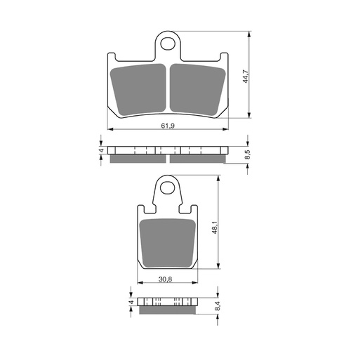 Goldfren Front Brake Pad for Yamaha YZF-R1 2007 2008 2009 2010 2011 2012 to 2014