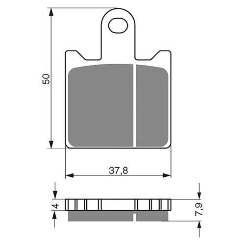 Front Brake Pads Goldfren GF249 - S3