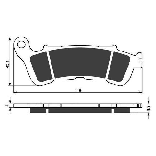 Sintered Frnt Brake Pads GF257-S3 for HON 250 Forza (4 stroke) 2005 - 2008