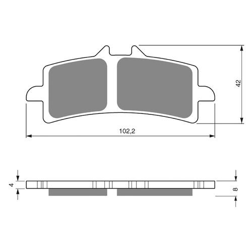 Front Brake Pads Goldfren GF258 - S33