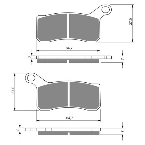 BRAKE PADS GOLDFREN GF261 - K5