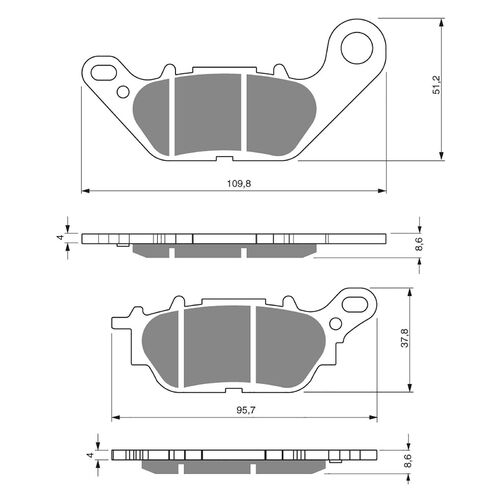 Brake Pads Goldfren GF264 - S3