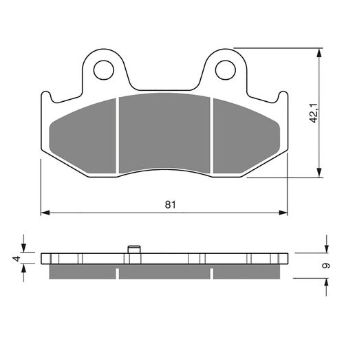 Rear Brake Pads Goldfren GF267 - S3