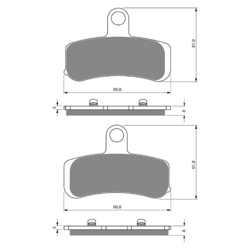 Front Brake Pads Goldfren GF275 - S3