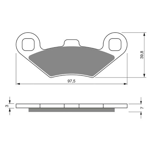 Rear BRAKE PADS GOLDFREN GF280 - K5