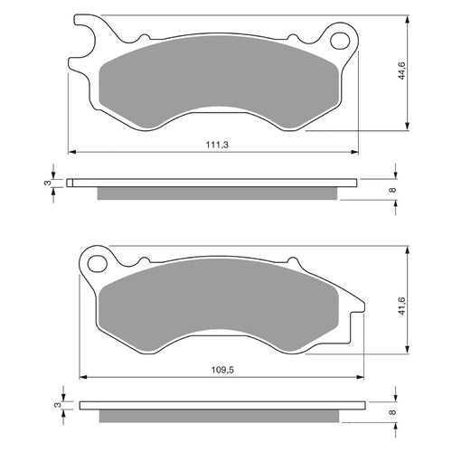 Front Brake Pads Goldfren GF299 - S3