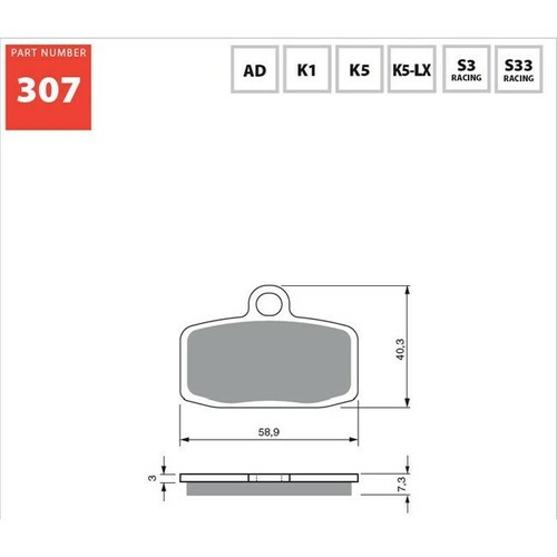 Goldfren Sintered Off Road Brake Pad