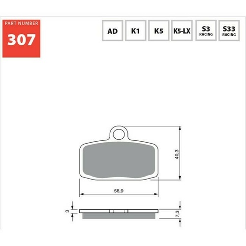 Goldfren Sintered Off Road Front Brake Pad for KTM 85 SX Small Wheel 2012-2018