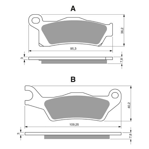 Front Right Brake Pads Goldfren GF310 - K5