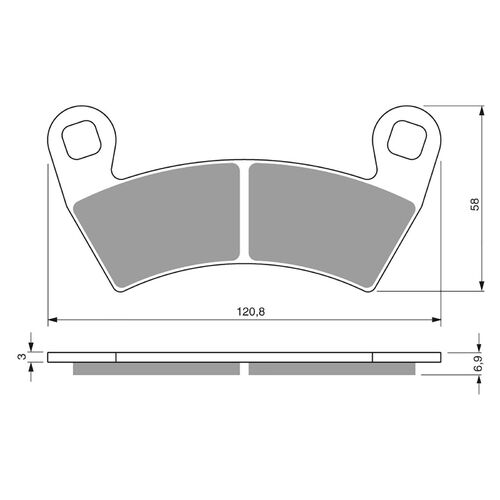 Front Brake Pads Goldfren for Polaris Ranger 500 4X4 2008 - 2010