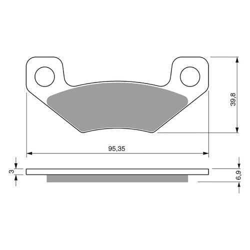 Rear Brake Pads Goldfren GF315 - K5