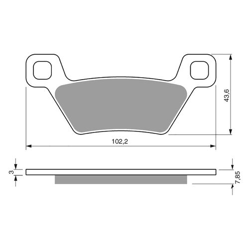 Front Left Brake Pads Goldfren GF316 - K5