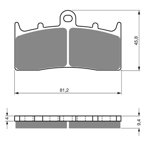 Front Brake Pads Goldfren GF318 - S3