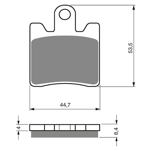 Front Brake Pads Goldfren GF326 - S3