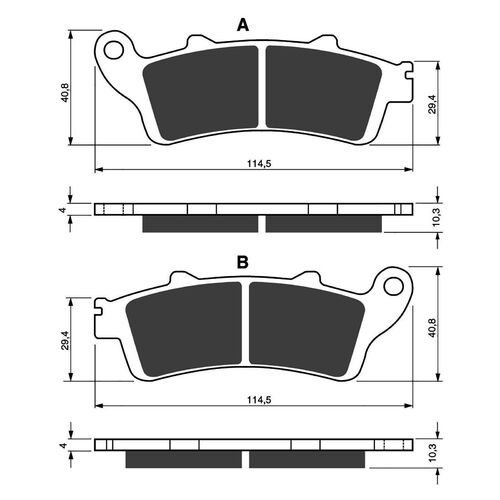 Rear Brake Pads Goldfren GF327 - S3