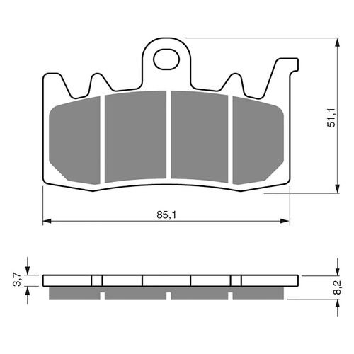 Front Brake Pads Goldfren GF328 - S33