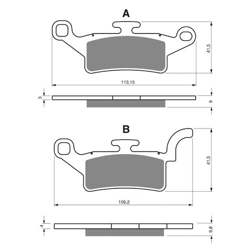 BRAKE PADS GOLDFREN GF330 - S3