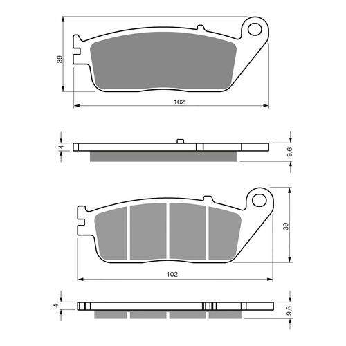 BRAKE PADS GOLDFREN GF333 - S3
