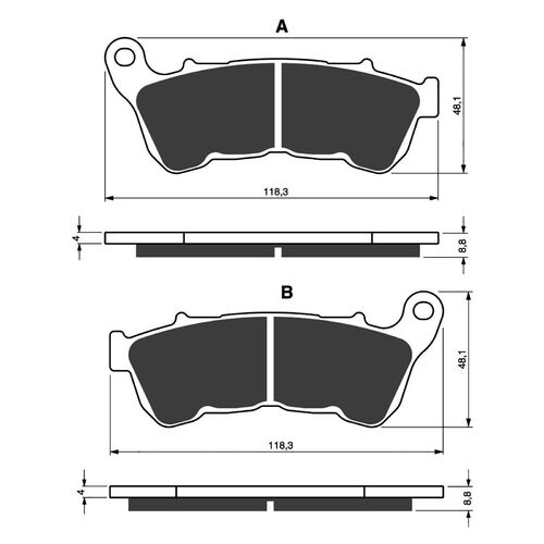 Front Brake Pads Goldfren GF359 - S3