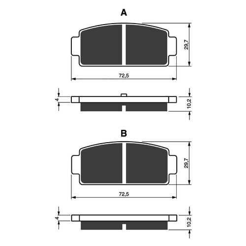 Rear Brake Pads Goldfren GF362 - S3